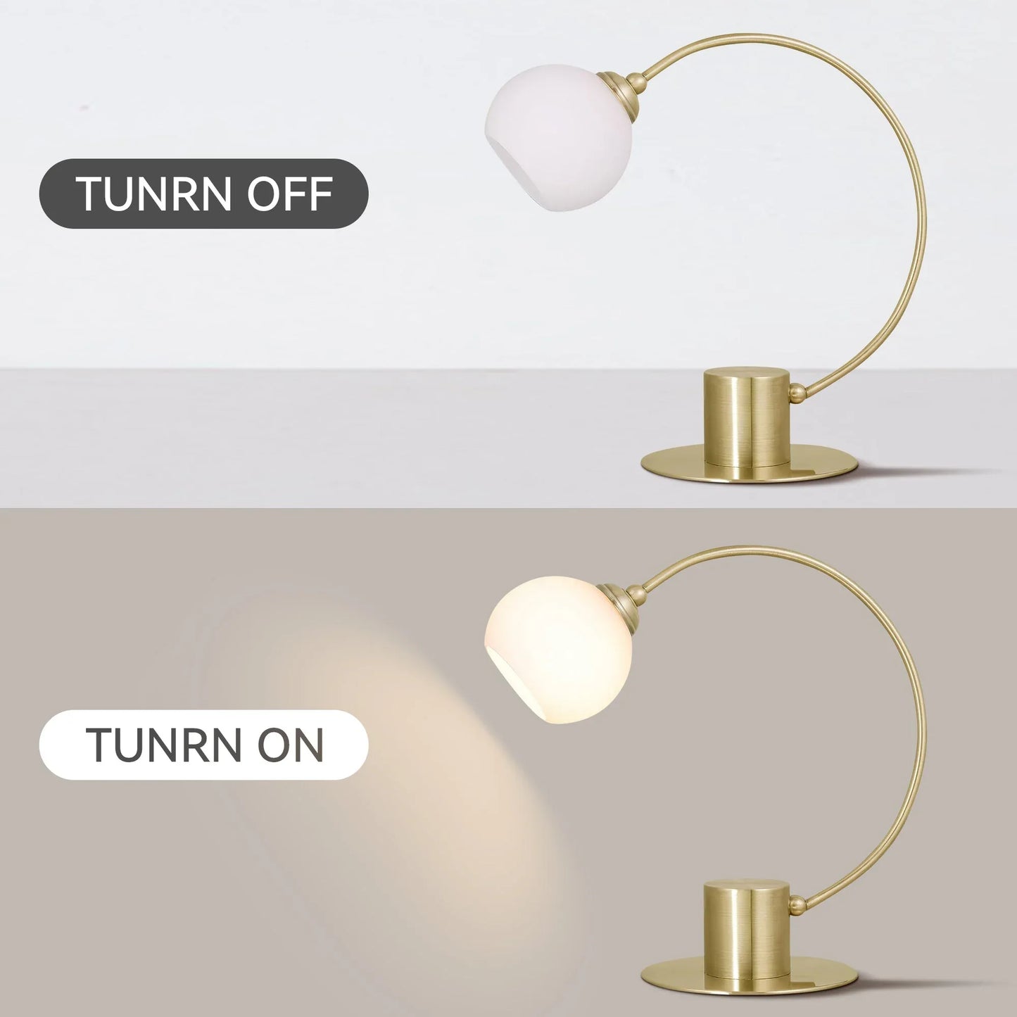 Penelope Touch Table Lamp - Antique Brass - Mekamart Australia