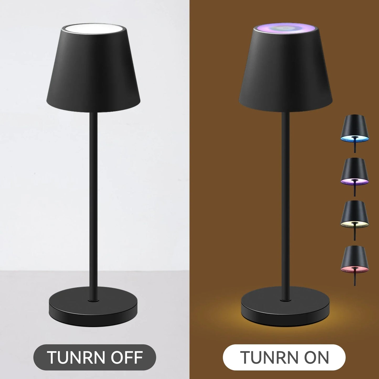 Enoki Portable RGB Table Lamp - Black - Mekamart Australia