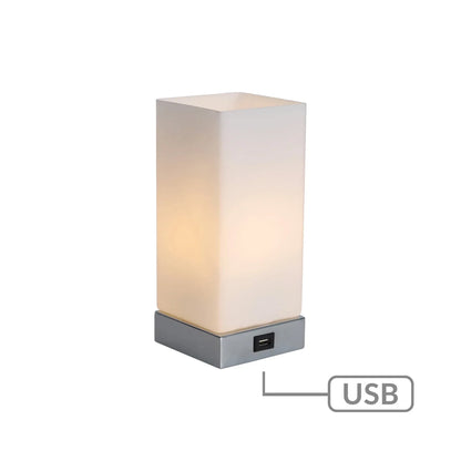 Jessica Rectangle Touch Lamp with USB Port - Mekamart Australia