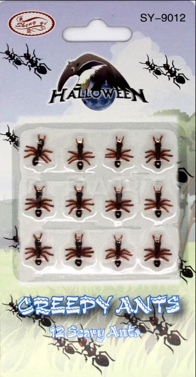 MINI FAKE ANTS Trick Halloween Scary Creepy Joke Prank Small Gag Toy Bug - 48 Ants - Mekamart Australia