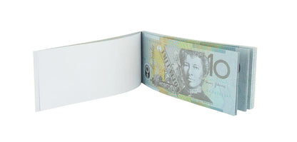 10 Dollar Australian Souvenir Note Pad Fake AUD Money - 1 Pack of 50 Sheets - Mekamart Australia
