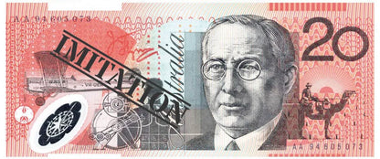 20 Dollar Australian Souvenir Note Pad Fake AUD Money - 1 Pack of 50 Sheets - Mekamart Australia