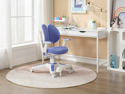 Ergonomic Children Kids Study Chair Set of 2 Height Adjustable - Blue - Mekamart Australia