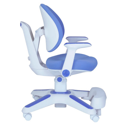 Ergonomic Children Kids Study Chair Set of 2 Height Adjustable - Blue - Mekamart Australia