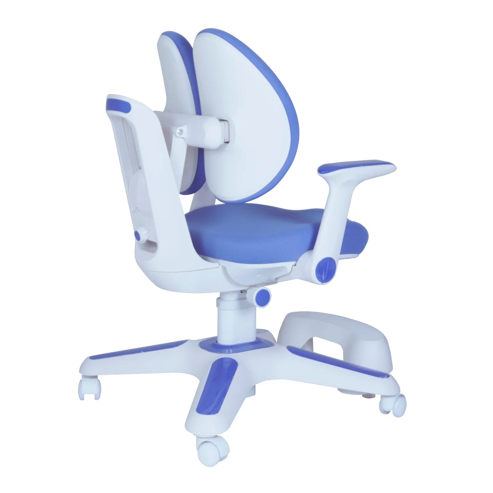 Ergonomic Children Kids Study Chair Set of 2 Height Adjustable - Blue - Mekamart Australia