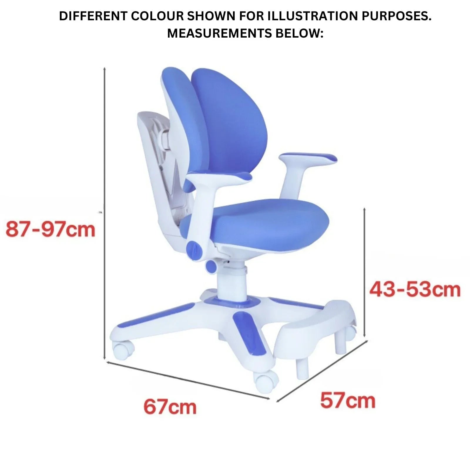 Ergonomic Children Kids Study Chair Set Height Adjustable - Pink - Mekamart Australia