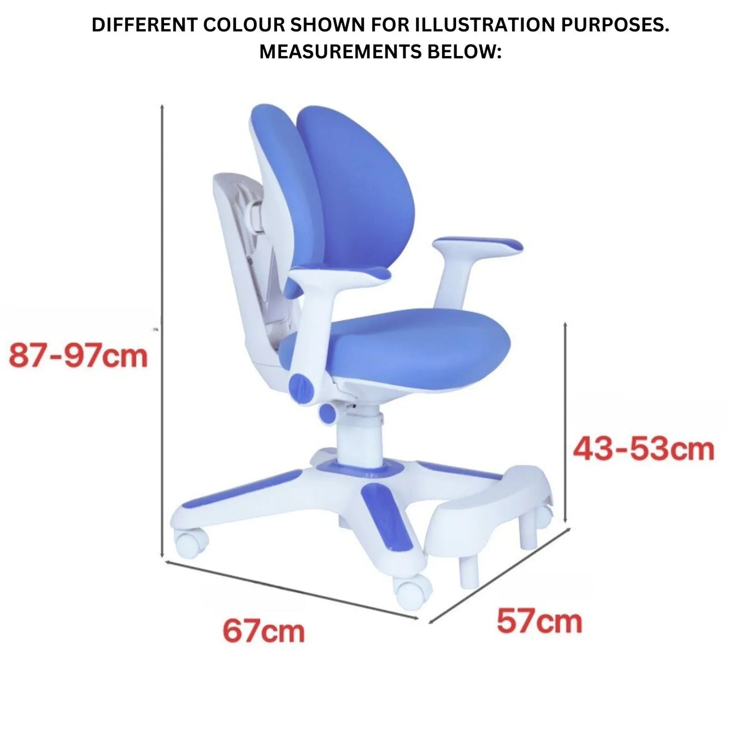 6x Ergonomic Children Kids Study Chairs Height Adjustable - Pink - Mekamart Australia