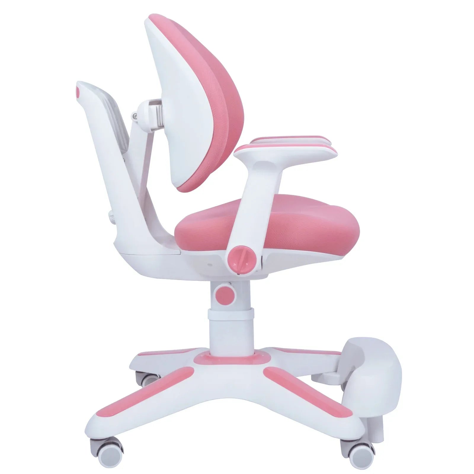 6x Ergonomic Children Kids Study Chairs Height Adjustable - Pink - Mekamart Australia