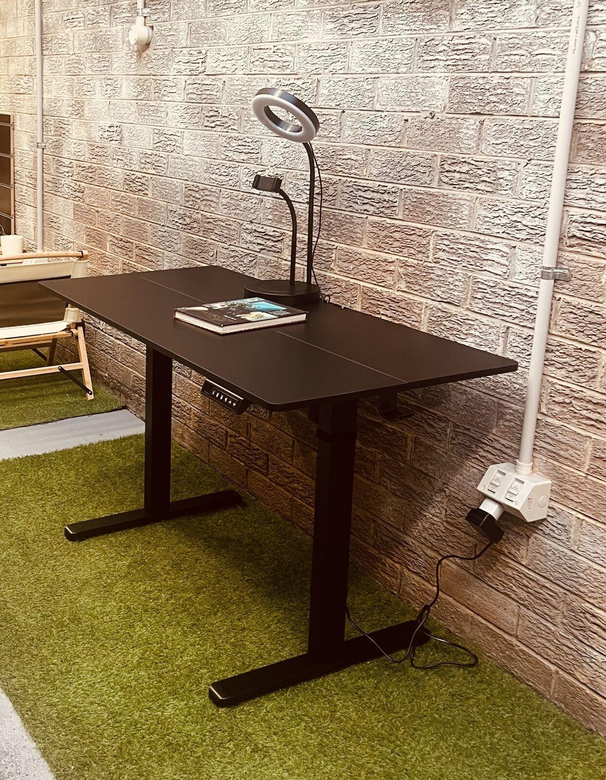 120 x 60cm Electric Standing Desk Height Adjustable Motorised Electric Sit Stand in Black - Mekamart Australia