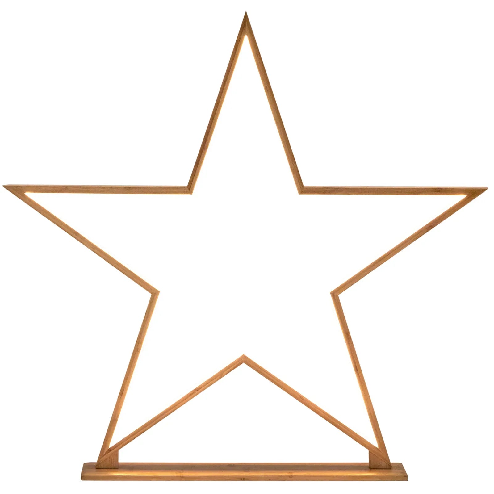 87cm Bamboo Star Table Lamp Desk Light LED Strip Modern Designer - Natural - Mekamart Australia
