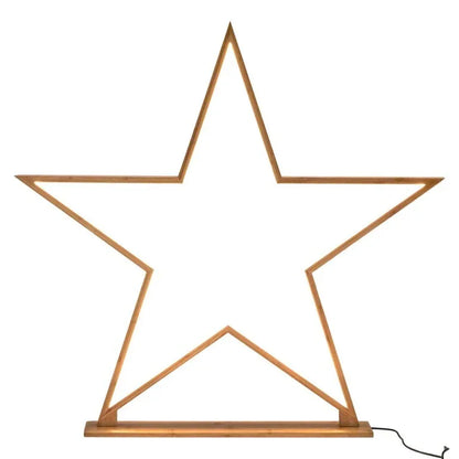 87cm Bamboo Star Table Lamp Desk Light LED Strip Modern Designer - Natural - Mekamart Australia