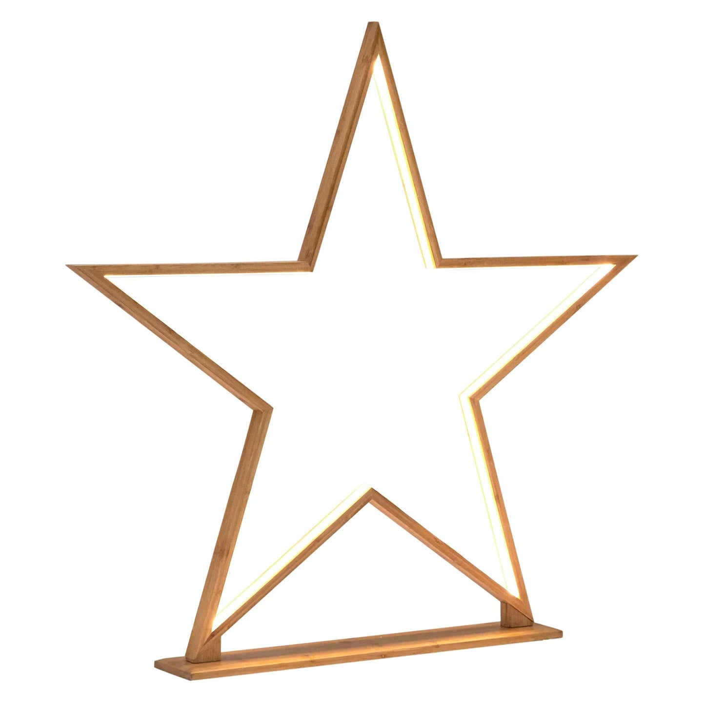 87cm Bamboo Star Table Lamp Desk Light LED Strip Modern Designer - Natural - Mekamart Australia