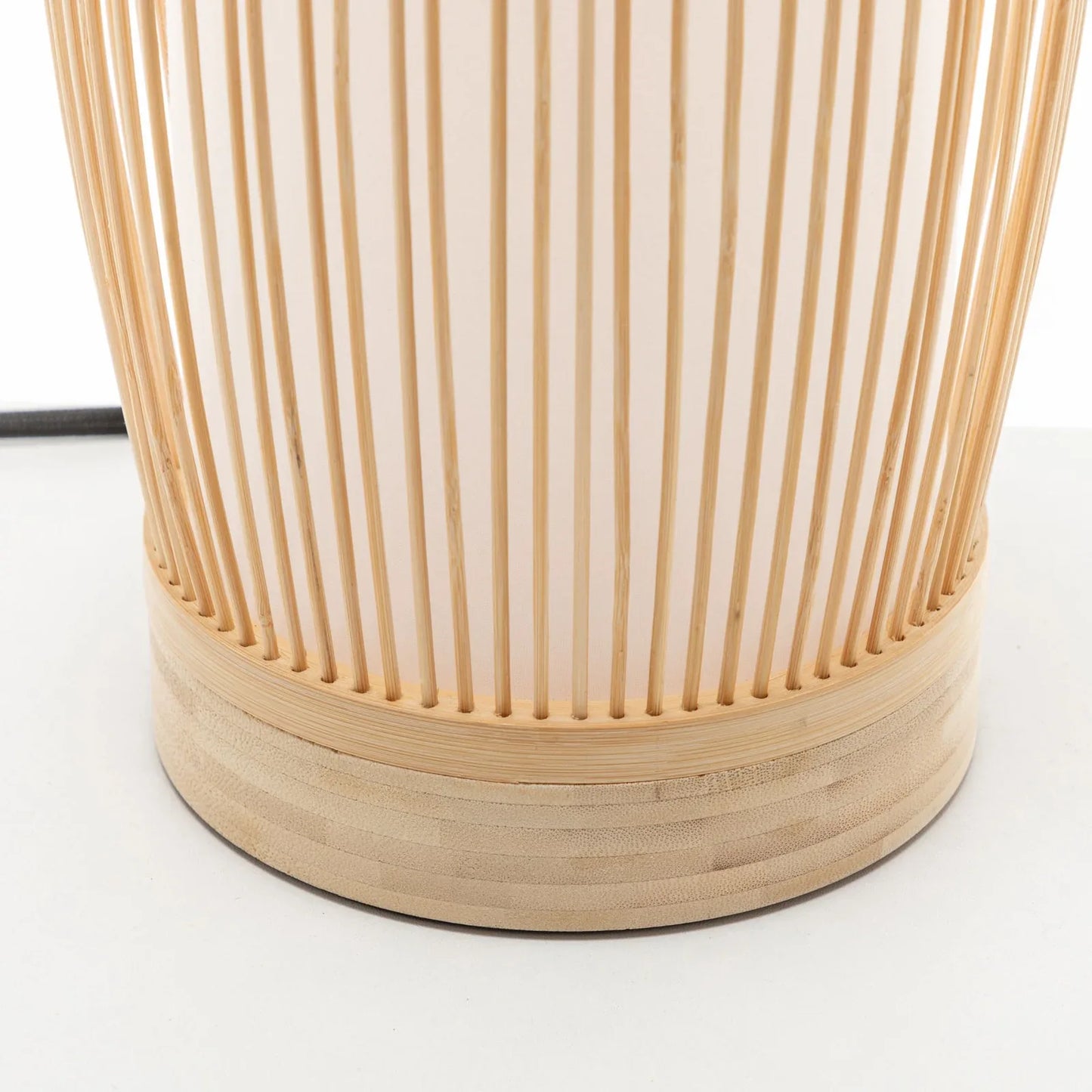 Natural Woven Bamboo Cylinder Table Lamp Light Shade Boho Tropical Coastal - Mekamart Australia