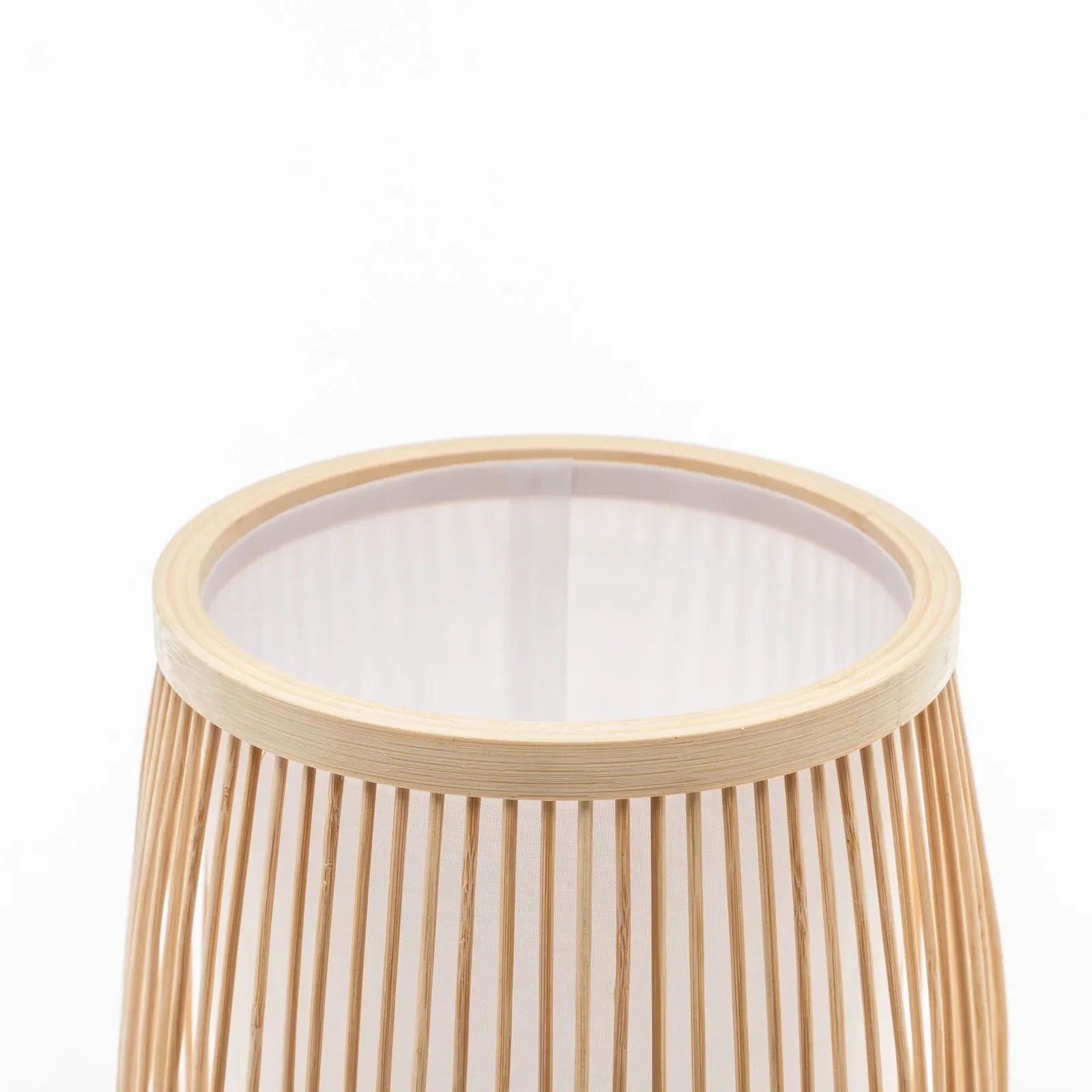 Natural Woven Bamboo Cylinder Table Lamp Light Shade Boho Tropical Coastal - Mekamart Australia