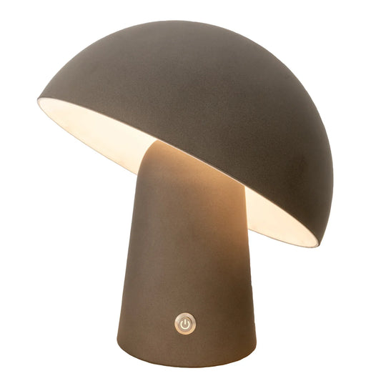 LED Cordless Mushroom USB Rechargeable Table Lamp Dimming Night Light - Steel Grey - Mekamart Australia