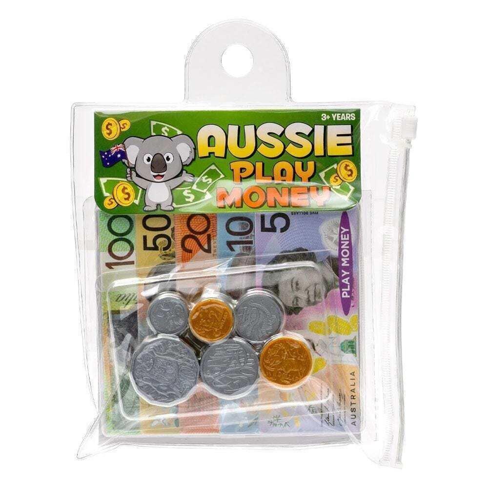 44pcs Australian Play Money Coins & Notes Maths Pretend Shopping - Mekamart Australia