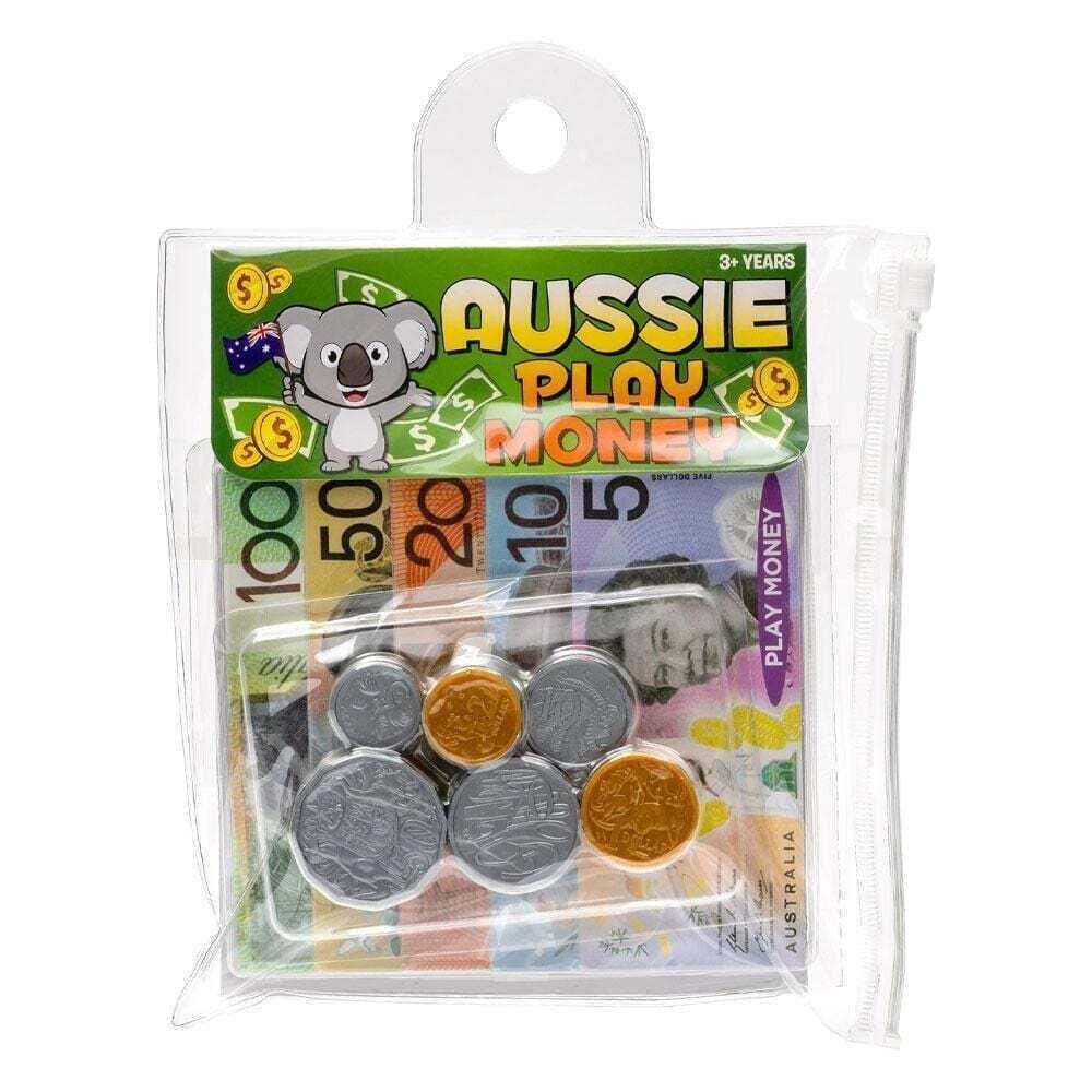 44pcs Australian Play Money Coins & Notes Maths Pretend Shopping - Mekamart Australia