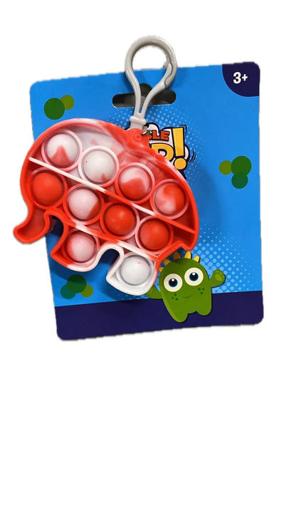 Push Bubble Pop It Fidget Keyring Squeeze Toy Sensory Silicone Stress Reliever - Mekamart Australia