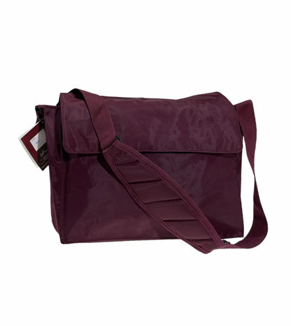 Leuts Tote Library Shoulder Bag School Book Books Carry Storage Messenger - Maroon - Mekamart Australia