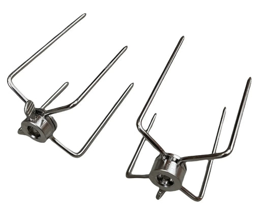 2pcs Rotisserie Spit Forks Roast Chicken Fork Kabob Skewer BBQ Spit Forks Gyro - Mekamart Australia