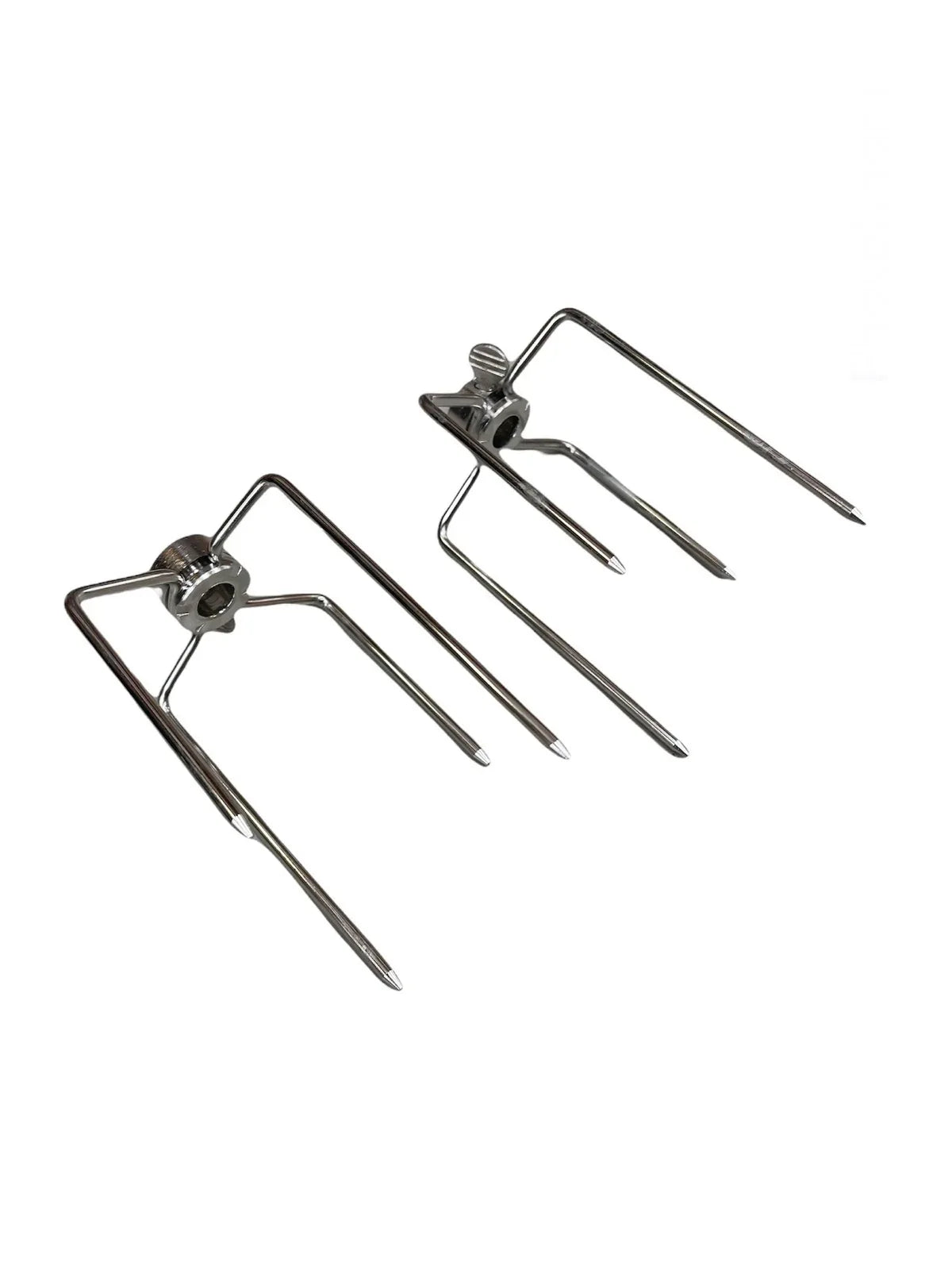 2pcs Rotisserie Spit Forks Roast Chicken Fork Kabob Skewer BBQ Spit Forks Gyro - Mekamart Australia
