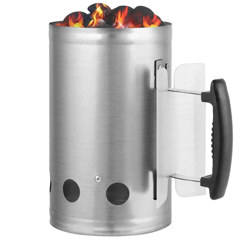 Large Chimney Starter Firewood Quick Rapid Charcoal Lighter Stove For Barbecue - Mekamart Australia