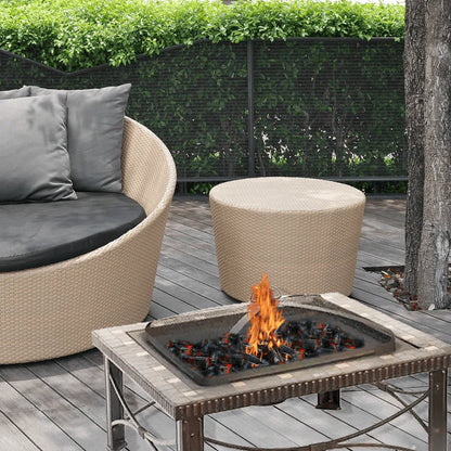 30" Square Slate Tile Fire Pit Outdoor Patio Heater Fireplace - Mekamart Australia