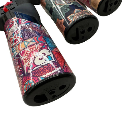 1x Jet Gas Lighter Torch Gun Gas w/ Refillable Butane & Safety Lock - Assorted Colours - Mekamart Australia