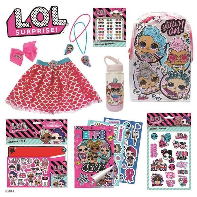 LOL Retail Showbag Backpack Necklace Skirt Earrings and More - Mekamart Australia