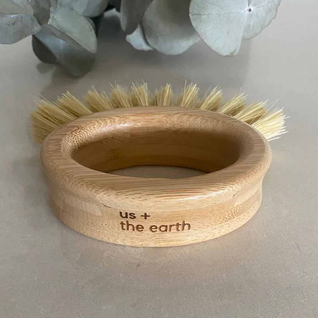 Bamboo Veggie Scrubber Brush - Mekamart Australia