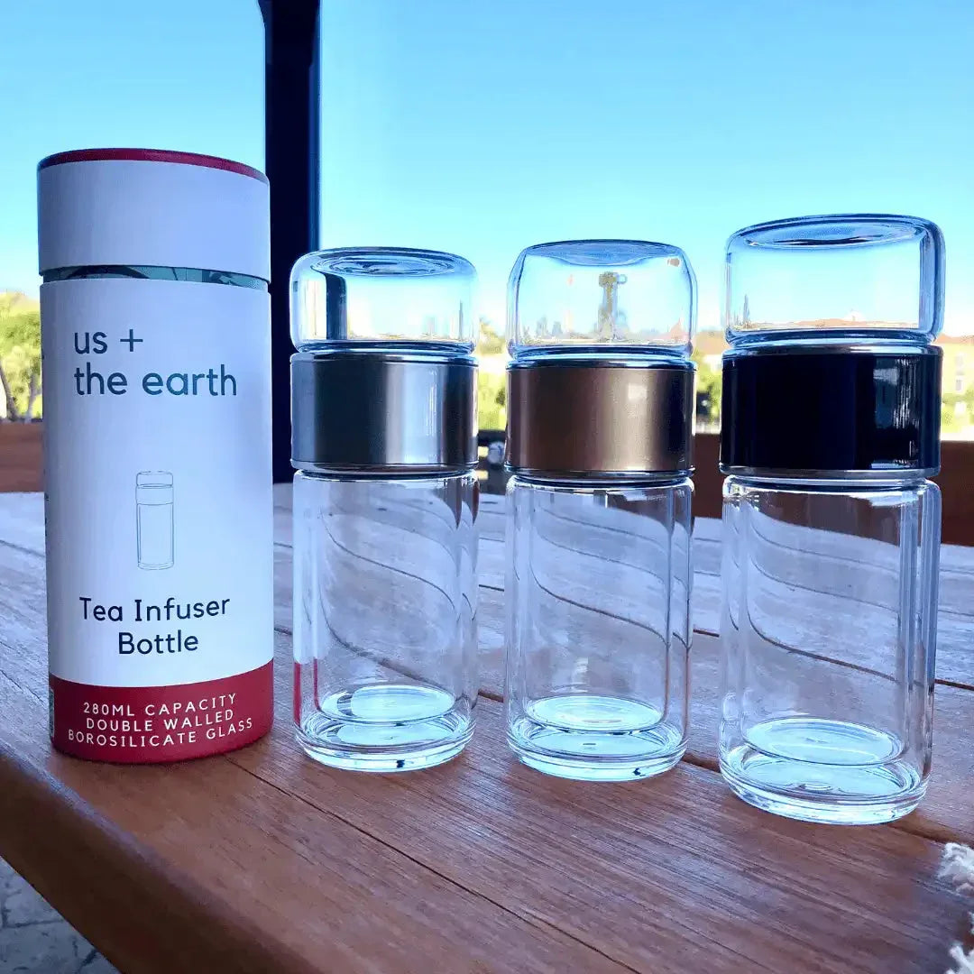 Double Wall Glass Tea Infuser Bottle - Mekamart Australia