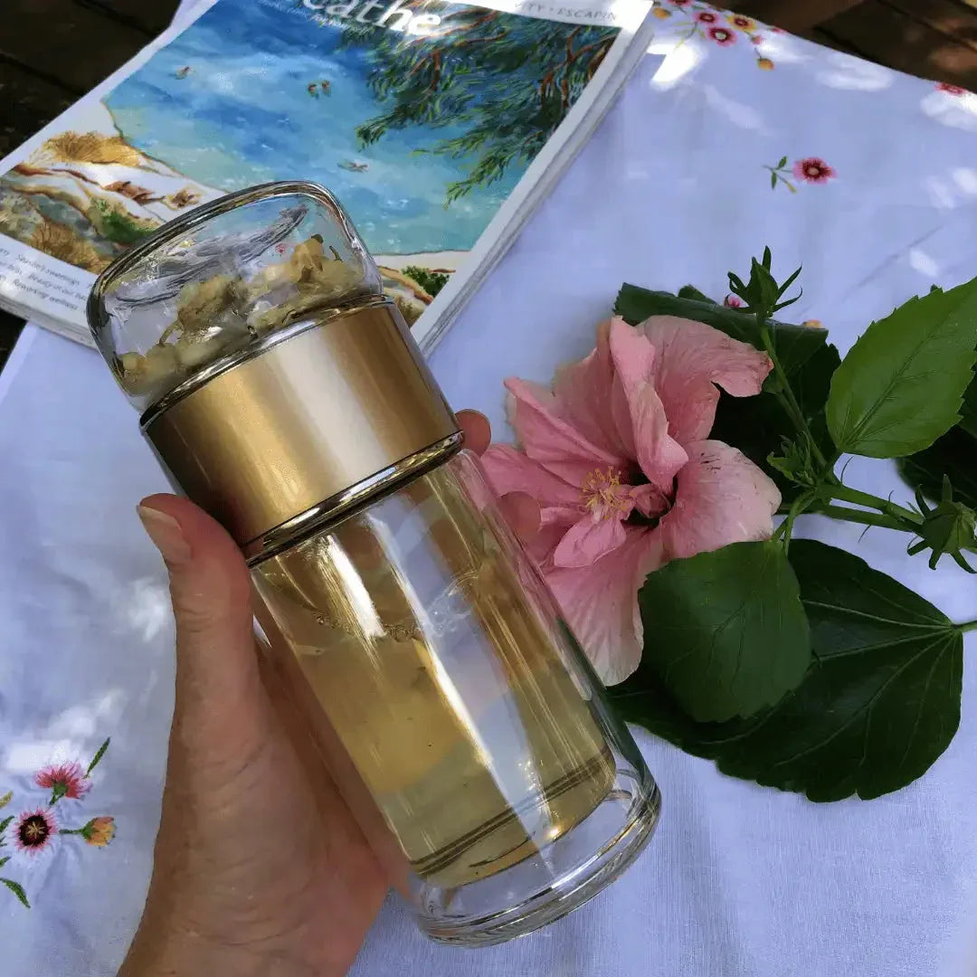 Double Wall Glass Tea Infuser Bottle - Mekamart Australia