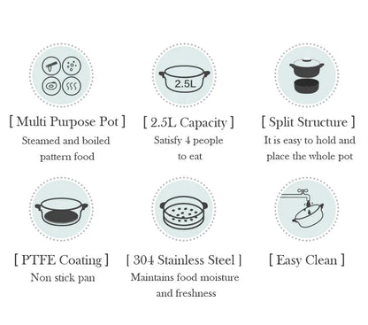 BEAR Multifunction Cooking Pot Hot Pot DHG-B25Z1 - Mekamart Australia