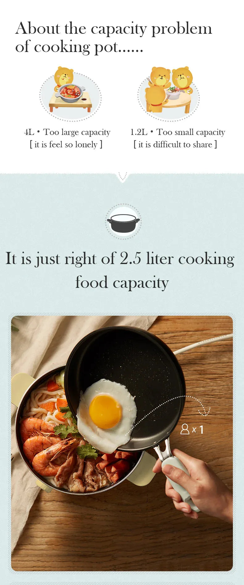 BEAR Multifunction Cooking Pot Hot Pot DHG-B25Z1 - Mekamart Australia