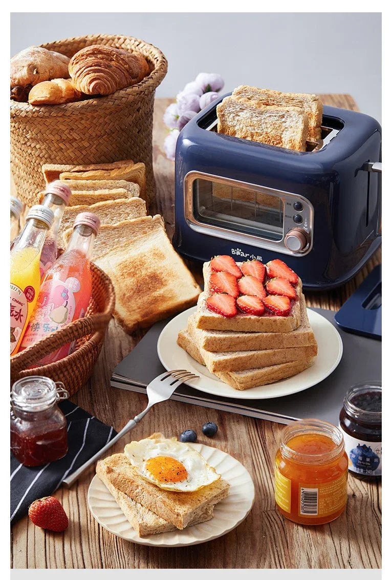 BEAR Double Slots Bread Toaster With Glass Window DSL-C02X1 - Mekamart Australia