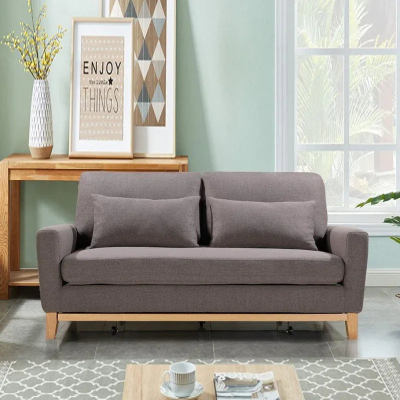 SHASA 2 Seater Pull-out Sofa bed Grey taupe - Mekamart Australia