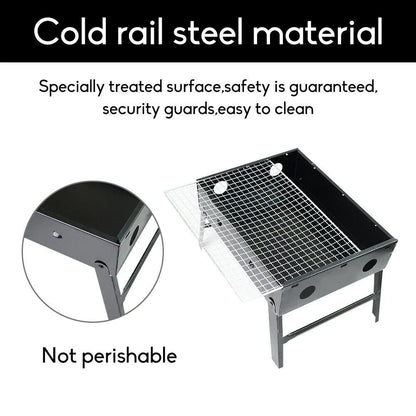 Outdoor Camping Portable & Foldable Charcoal BBQ Grill Hibachi Picnic Barbecue - Mekamart Australia