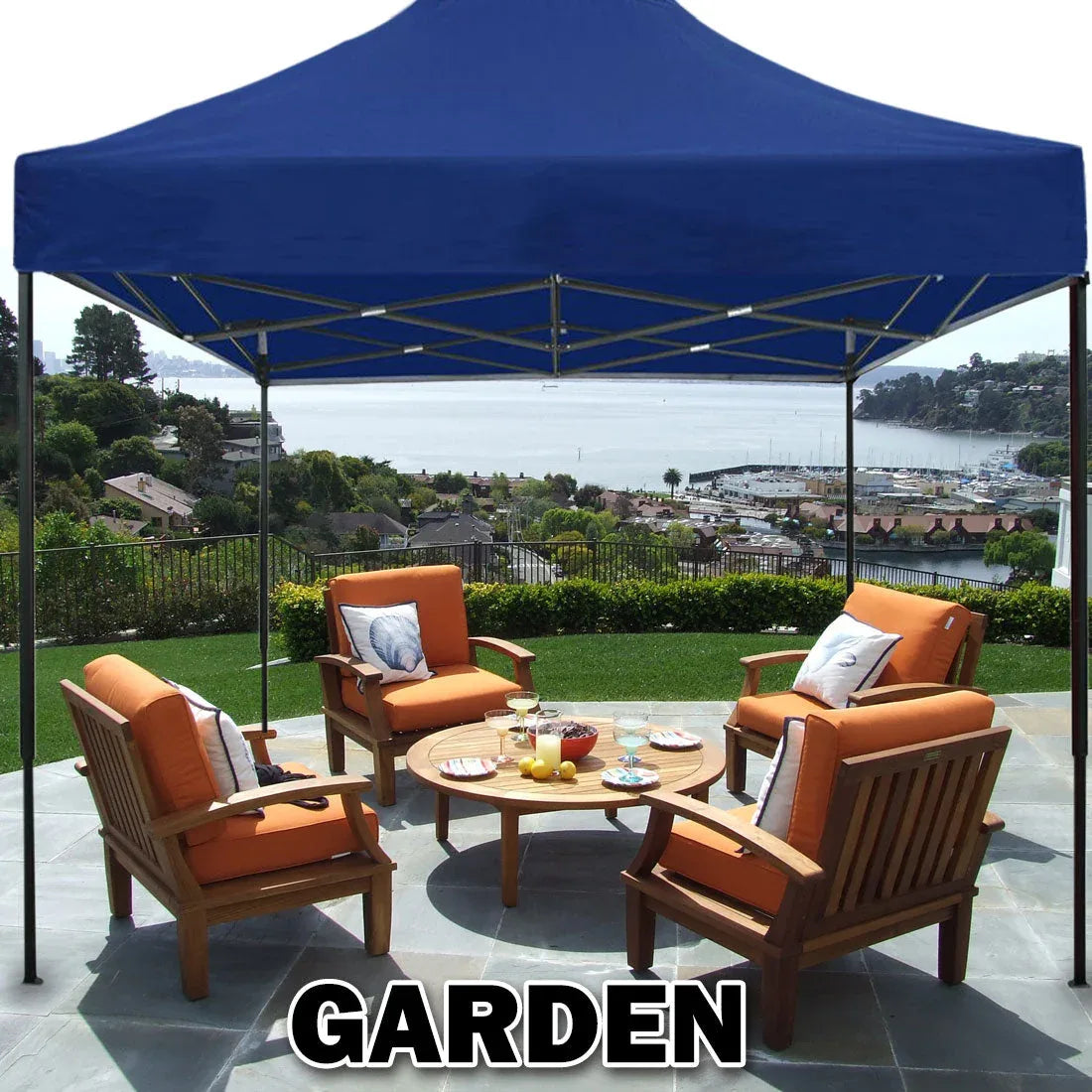 3x3m Pop Up Gazebo Outdoor Tent Folding Marquee Party Camping Market Canopy - blue - Mekamart Australia