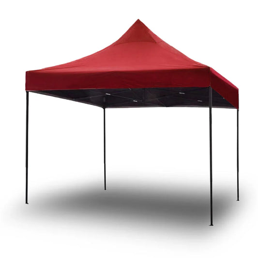 3x3m Pop Up Gazebo Outdoor Tent Folding Marquee Party Camping Market Canopy w/ Side Wall - red - Mekamart Australia