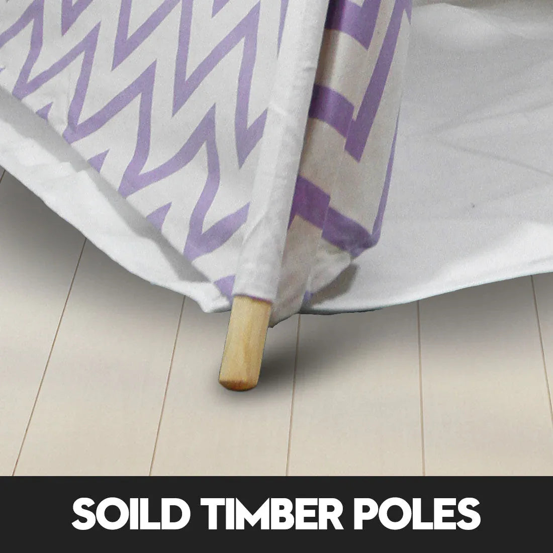 Giant Cotton Canvas Kids Teepee Wigwam Children Pretend Play Tent Indoor Outdoor Party - purple - Mekamart Australia