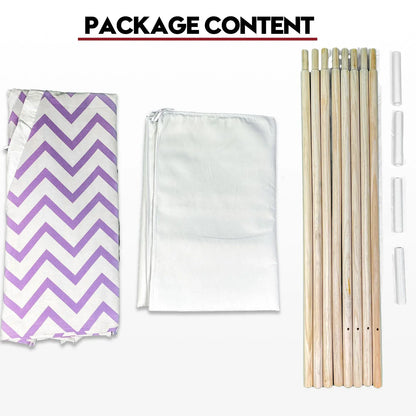 Giant Cotton Canvas Kids Teepee Wigwam Children Pretend Play Tent Indoor Outdoor Party - purple - Mekamart Australia