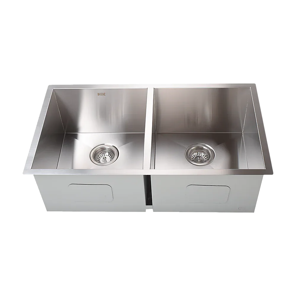 820x457mm Handmade Stainless Steel Undermount / Topmount Kitchen Laundry Sink with Waste - Mekamart Australia