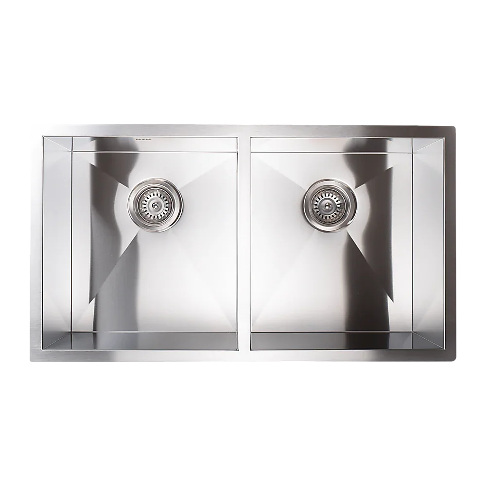 820x457mm Handmade Stainless Steel Undermount / Topmount Kitchen Laundry Sink with Waste - Mekamart Australia