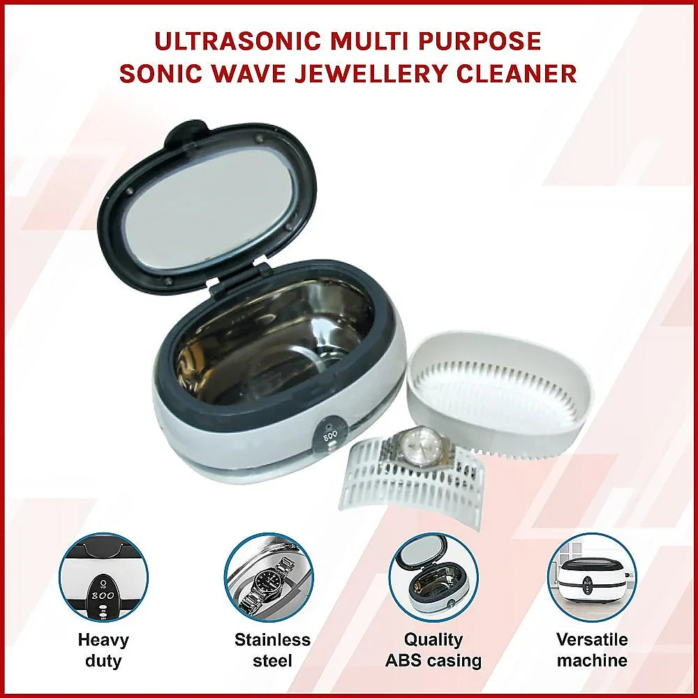 Ultrasonic Multi Purpose Sonic Wave Jewellery Cleaner - Mekamart Australia