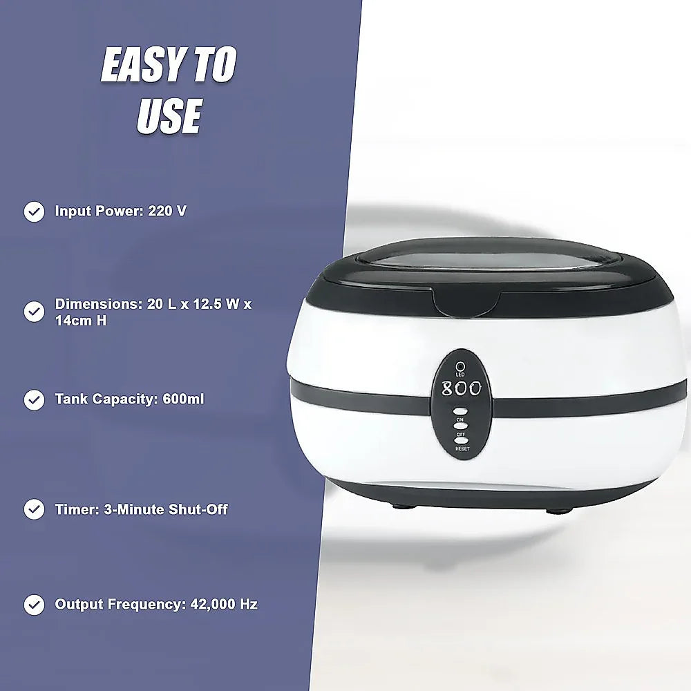 Ultrasonic Multi Purpose Sonic Wave Jewellery Cleaner - Mekamart Australia