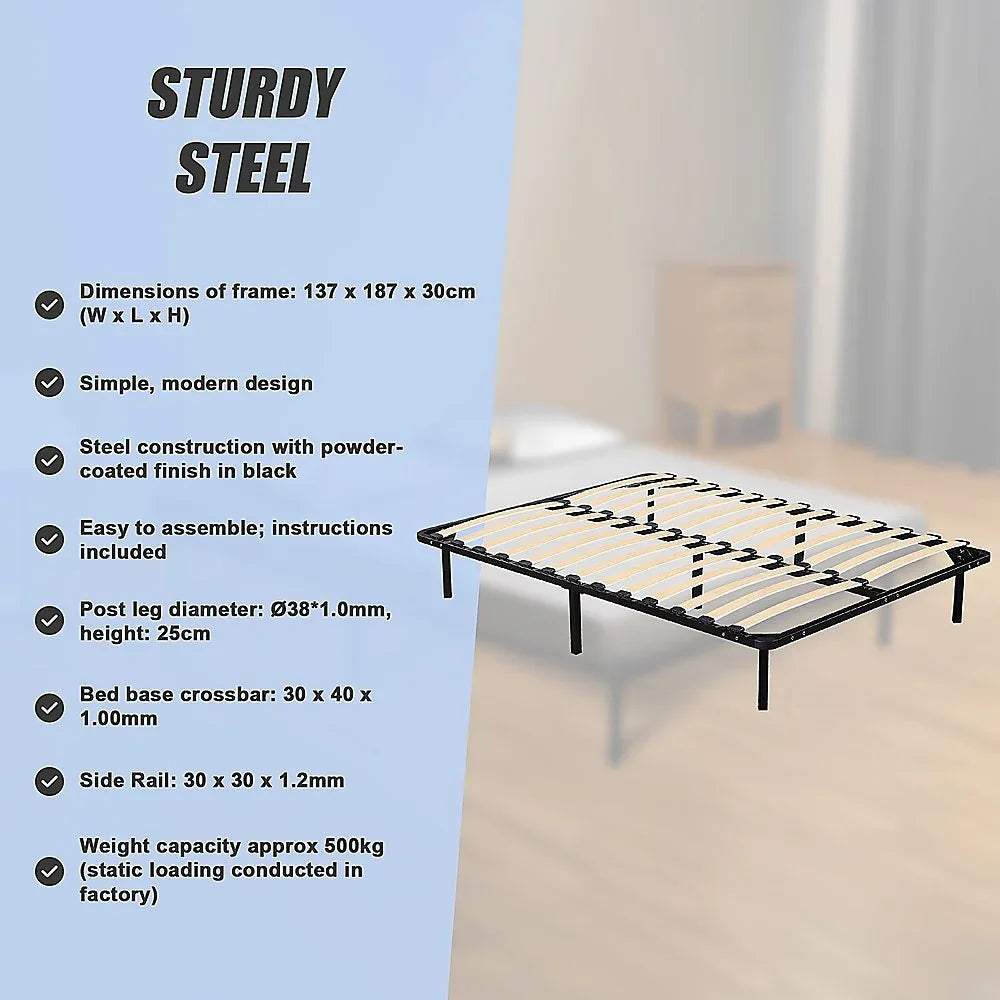 Double Metal Bed Frame - Bedroom Furniture - Mekamart Australia