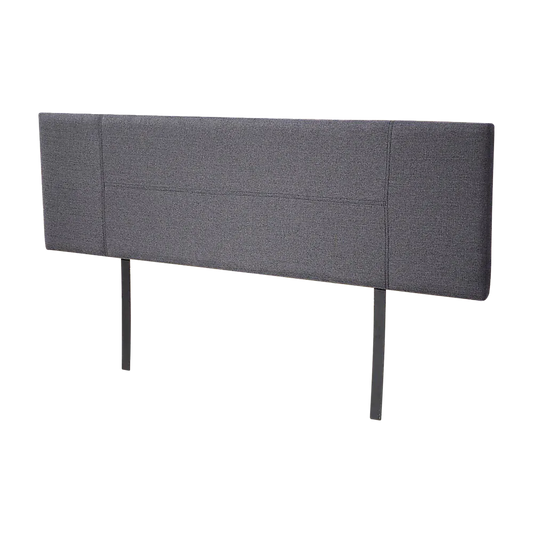 Linen Fabric King Bed Headboard Bedhead - Grey - Mekamart Australia