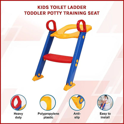 Kids Toilet Ladder Toddler Potty Training Seat - Mekamart Australia