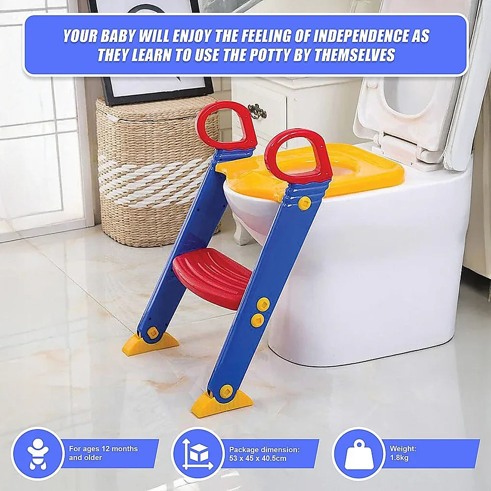 Kids Toilet Ladder Toddler Potty Training Seat - Mekamart Australia