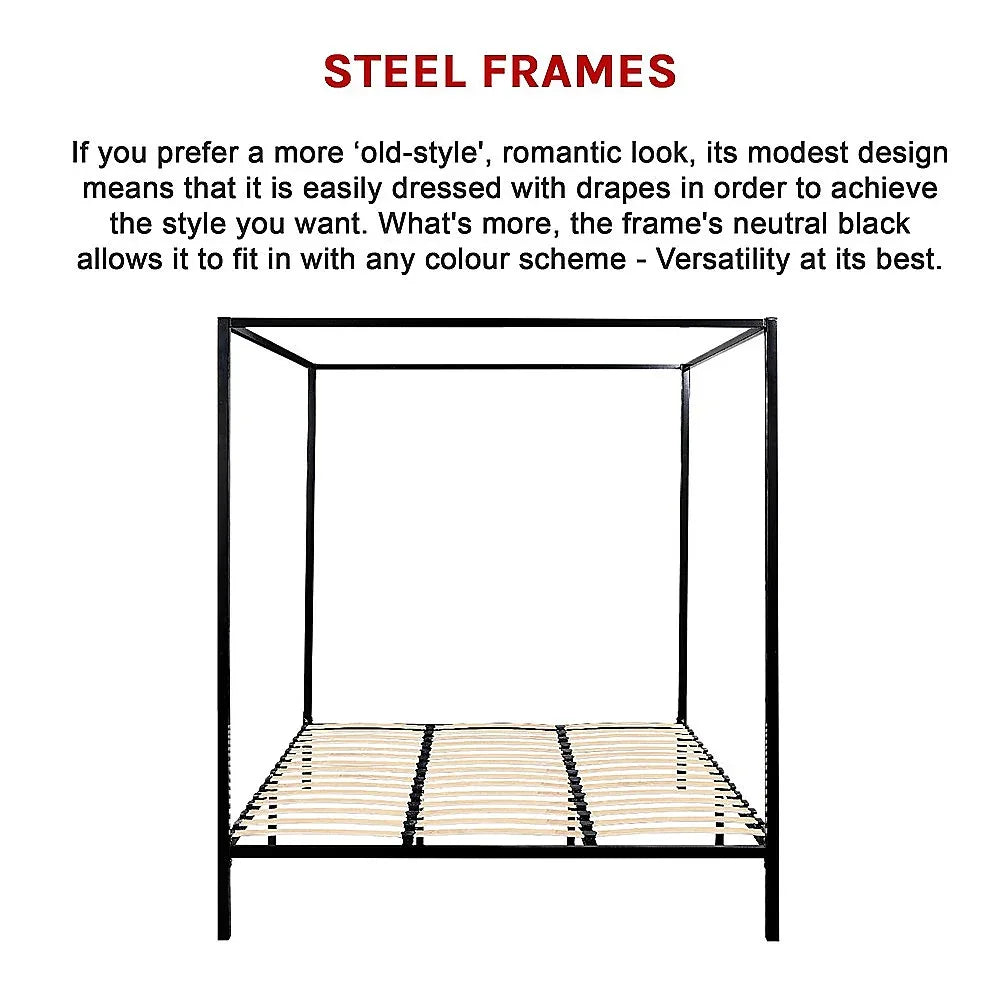 4 Four Poster King Bed Frame - Mekamart Australia